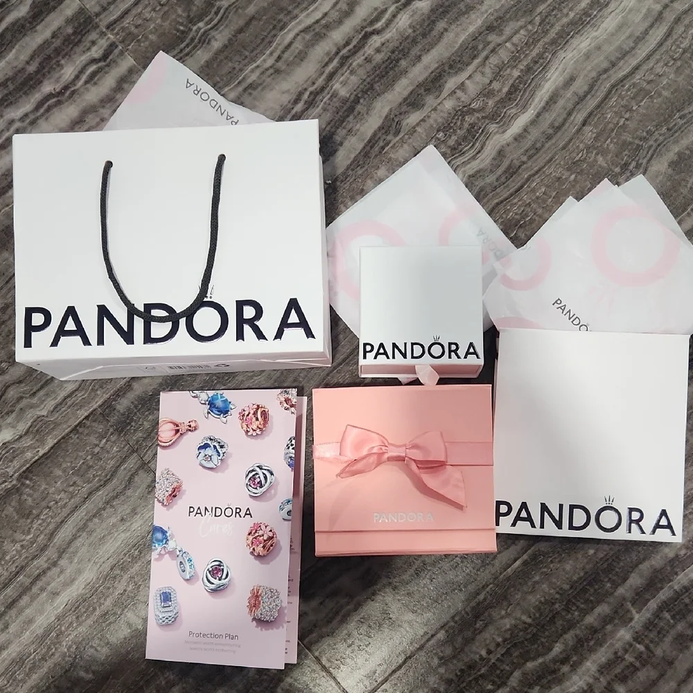 Pandora gift packaging 2 bags, 3 boxes, tissue